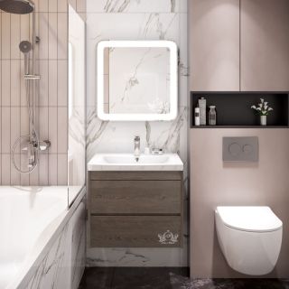 Зеркало с подсветкой Art&Max Latina 80см AM-Lat-800-800-DS-F