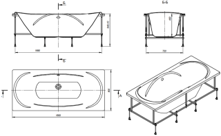 Акриловая ванна Roca Madeira 7248525000 180х80