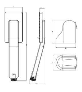 Душевая лейка Omnires Jimjim графит JIMJIM-PGR