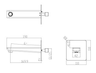 Излив настенный Omnires Parma хром/белый WDPARMACRB