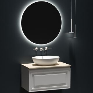 Столешница для ванной комнаты Sancos TT80A2 80см без отверстия под смеситель kreman