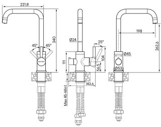 Смеситель для кухни Paulmark Logas Lo213021-G золото