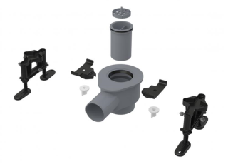 Сифон AlcaPlast DN50 и комплект регулируемых ног для модулярного желоба APZ13 высокий 58 л/мин APZ-S12