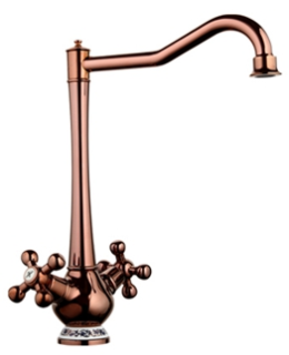 Смеситель для кухни Gappo G4065-3 красное золото