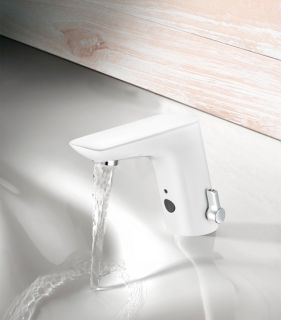 Электронный смеситель для раковины Kludi Balance белый 5210091