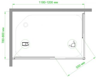 Душевой уголок Royal Bath HKD 120x80см белый RB8120HPD-C