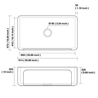 Кухонная мойка Kerasan Hannah Yorkshire 91 542201 Белая