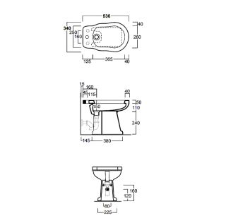 Биде Simas Londra LO923bi*1 Белое