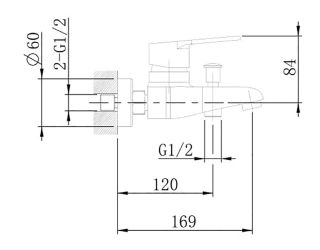 Смеситель для ванны/душа Agger Right A2910000