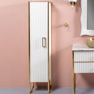 Пенал Armadi Art Monaco 170см белый/золото 868-WG