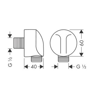 Шланговое подсоединение Hansgrohe Fixfit 27454140