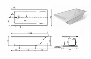 Ванна из литьевого мрамора Эстет Delta 150А silk ФР-00014443 150x70см белый матовый