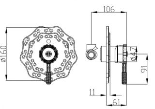 Смеситель Zorg Antic A 105DK-BR для душа