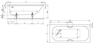 Стальная ванна Bette BetteForm 2948-000ADPLUS 170x80 см белый