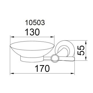 Мыльница Boheme Chiaro золото 10503