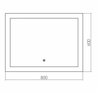 Зеркало с подсветкой Aquanika Basic AQB6080RU46 80 см белый