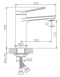 Смеситель для раковины Haiba HB10572 хром