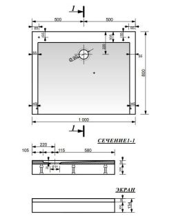 Экран для поддона Эстет Каппа ФР-00000962 100x80см