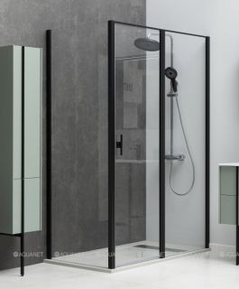 Allen Brau PRIORITY 3.31045.BBA, Бок.стекло 8мм, 900мм стекло Optiwhite, Easyclean, черн.браш.алюм