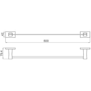 Полотенцедержатель Gappo G0701 60 см хром