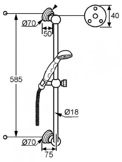 Душевой гарнитур Kludi 1926 позолоченный 2710345