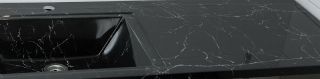 Раковина над стиральной машиной Stella Polar Мадлен 120см левая чёрный мрамор SP-00001196