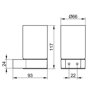 Стакан для зубных щеток с держателем Keuco Plan 14950079000 прозрачный