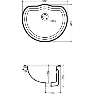 Раковина Kerasan Retro 103101bi*0 белая 50 см