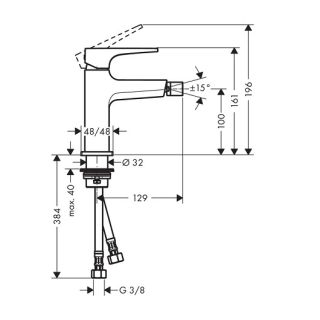 Смеситель для биде Hansgrohe Metropol 32520670