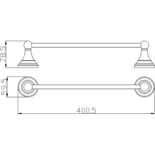 Полотенцедержатель Rav Slezak Morava MKA0701/40CMAT Черный матовый