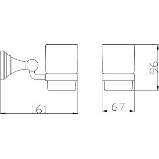 Стакан для зубных щеток Rav Slezak Morava MKA0201 Хром