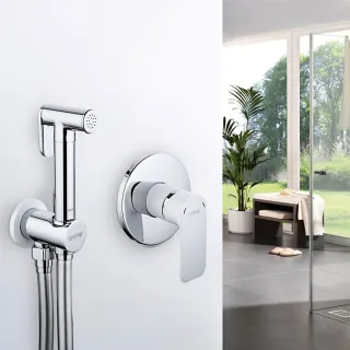 Гигиенический душ со смесителем Gappo G7248 белый/хром