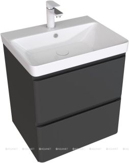 Тумба под раковину Aquanet Эмбер 330466 60 см чёрный матовый