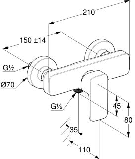 Смеситель для душа Kludi Renon 42831N175 брашированная бронза