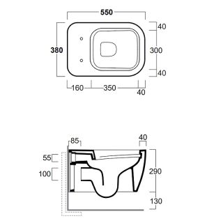 Унитаз Simas Henges HE18bi подвесной Белый без сиденья