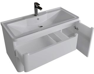 Тумба подвесная под раковину Grossman Адель 109003 90см белый