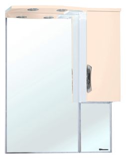 Зеркало-шкаф с подсветкой Bellezza Лагуна 65см правый бежевый 00000001091