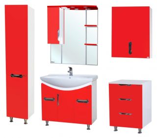 Тумба под раковину Bellezza Лагуна 85см красный 00000001397