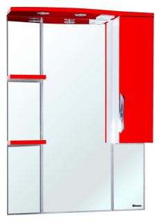 Зеркало-шкаф с подсветкой Bellezza Лагуна 85см правый красный 00000001122