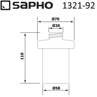 Запасная часть керамического диспенсера Sapho Olymp белый 1321-92