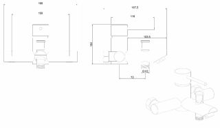Смеситель для ванны Allen Brau Glority 5.51003-00 Хром