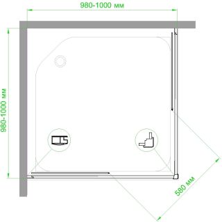 Душевой уголок Royal Bath HPD 100x100см чёрный RB100HPD-T-BL