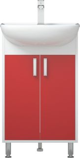 Тумба под раковину Corozo Колор 50см белый/красный SD-00000696