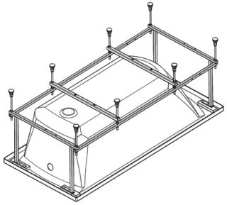 Каркас Roca Uno 170x75 ZRU9302876