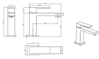 Смеситель для раковины Boheme Qubic 471-MW белый матовый