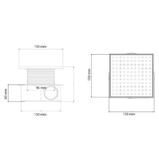 Душевой трап Boheme Smart Design 984-15-CR 15см хром