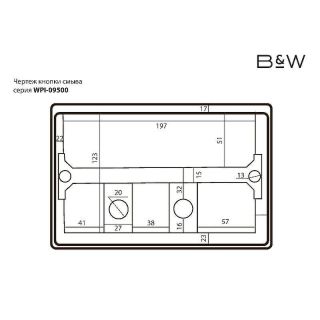 Кнопка смыва Black&White Universe 09511	слоновая кость