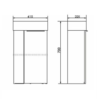 Тумба с раковиной Comforty Асти 40 00-00013669 подвесная Бетон светлый