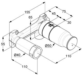 Внутренняя часть Kludi к настенному смесителю для раковины 38242