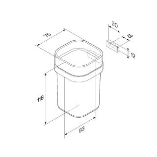 Стакан для зубных щеток AM.PM Func A8F34300 Хром